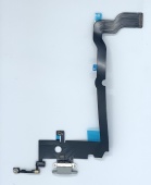 iPhone XS Max - нижний шлейф зарядки белый ORIG