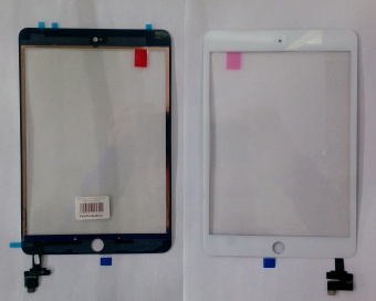iPad Mini 3 (A1599 A1600) - сенсорное стекло (touchscreen) В СБОРЕ белое ORIG