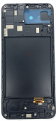 Samsung A205 (A20) - Дисплей черный LCD OLED в рамке