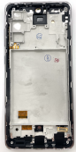 Samsung A725 (A72) - Дисплей черный LCD OLED в рамке Full Size