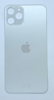 iPhone 11 Pro - заднее стекло Silver Big hole