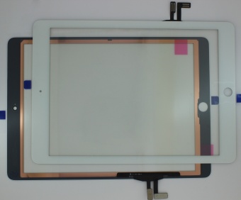 для iPad 5 (2017) / Air 1 (A1474 A1475 A1476 A1822 A1823 A1824) - сенсорное стекло (touchscreen) белое OEM